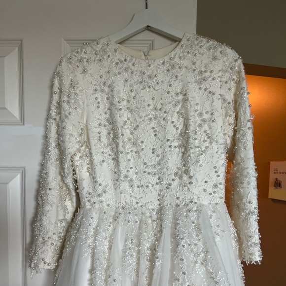 Modest Wedding dress custom made size 4 - Picture 3 of 11
